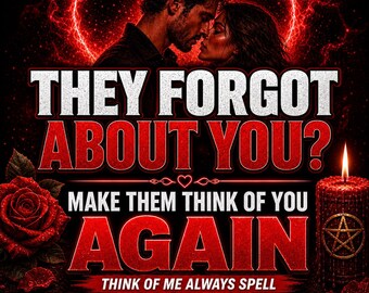 Think Of Me Always Love Spell, Constant Thoughts Spell, Emotional Focus Ritual, Romantic Attention, Same Day Casting