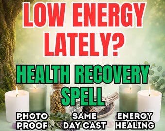 Healing Energy Ritual, Health Recovery Spell, Wellness & Balance, Strength Renewal, Aura Cleanse, Same Day Casting, Photo Proof