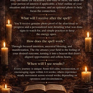 Extreme Obsession Love Spell, Powerful Attraction Ritual, Intense Desire Spell, Love Focus Ritual, Same Day Spell Casting image 3