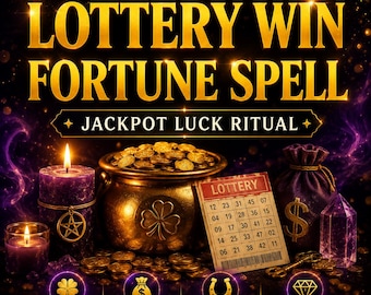 Lottery Win Fortune Spell, Jackpot Luck Ritual, Money Attraction Spell, Winning Numbers, Wealth Manifestation