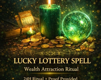 Lyckoformel för lotteri, locka stora vinster, turritual för pengar, välstånd och rikedomsenergi