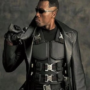 Blade Cosplay Leather Coat Wesley Snipes Leather Vest W Snipes Costume