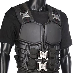 Blade Cosplay Costume Wesley Snipes Vampire Hunter Black Leather Vest & Trench Coat - Halloween Costume Men Vest, Christmas Gift for Him