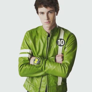 Handmade Ben 10 Real Leather Cosplay Jacket: Alien Force & Omniverse