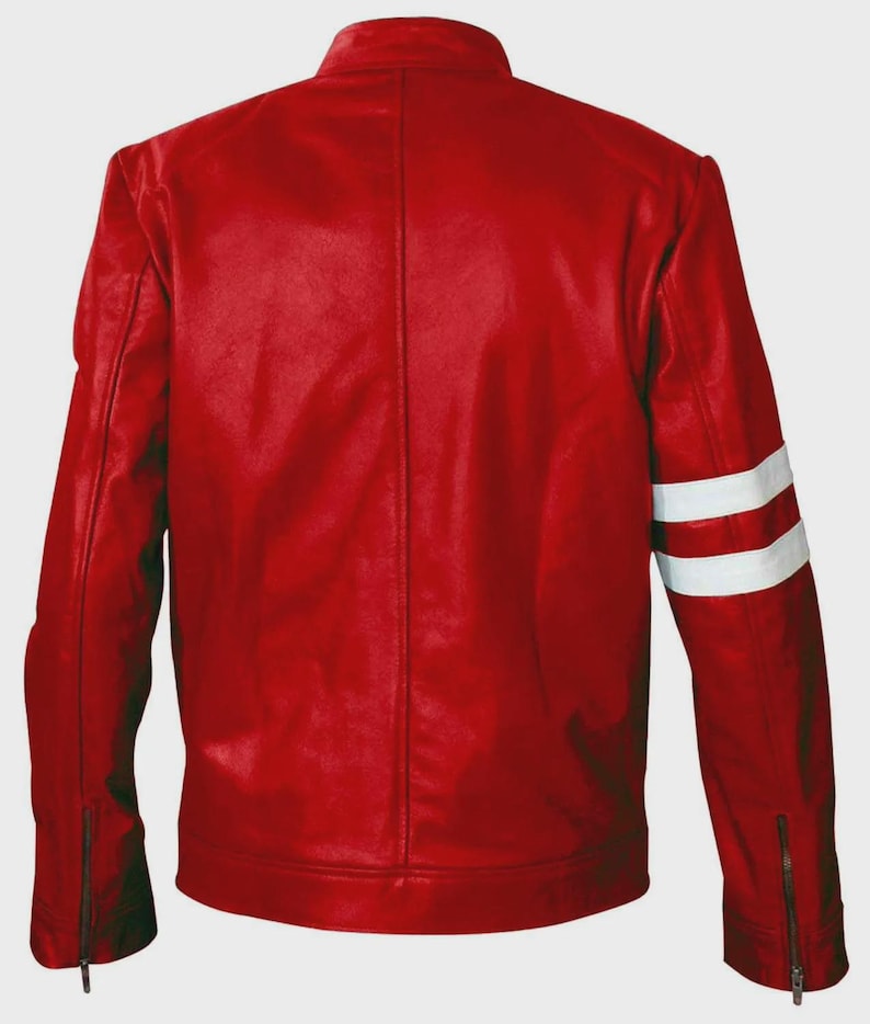 Handmade Ben 10 Inspired Albedo Cosplay Jacket | Red Leather Biker Jacket | Cosplay Outfit