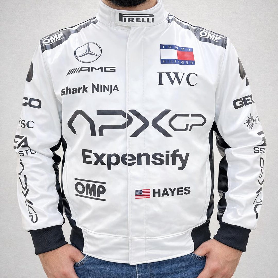 APXGP Racing Jacket White F1 Motorsport Driver Jacket Mens Formula ...