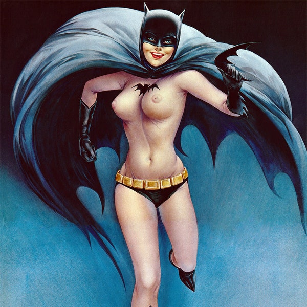 VERY RARE ORIGINAL Batgirl Vargas Pinup Centerfold Spread - Vintage Playboy Original - Not a Copy/Print!