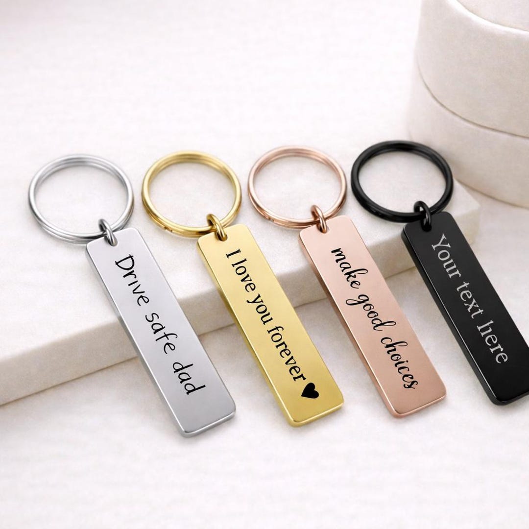 Personalized Handwriting Keychain, Custom Engraved Stainless Steel ...