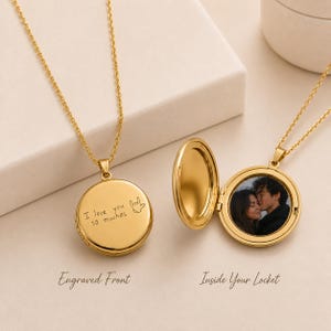 Custom Photo Locket Necklace, Personalized Memorial Necklace, Anniversary Gift for Her
