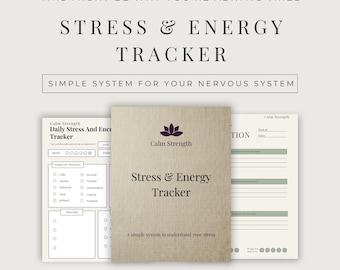 Stress Energy Tracker Printable | Mental Health Planner | Nervous System Reset (A4 US Letter PDF)