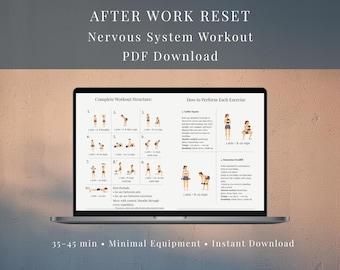 Nervous System Workout PDF, Low Intensity Strength Plan, Stress Relief (Digital Download)