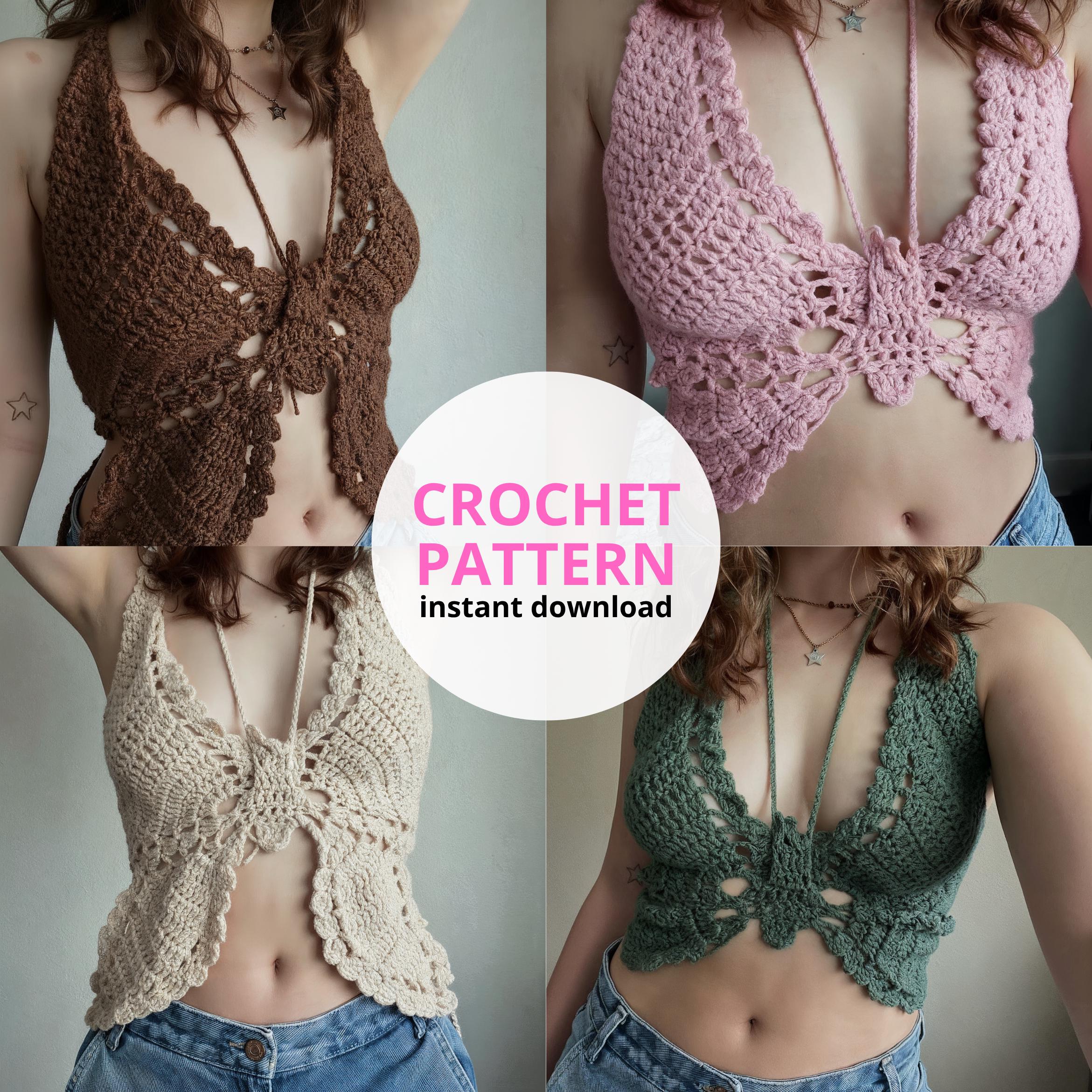 Butterfly top crochet - Etsy 日本