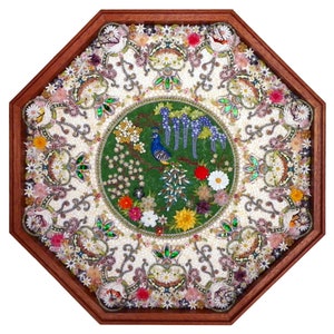 Reserved for the art show - Sailor&#39;s Valentine, Sailor Valentine , Shell Art wall hangings, bird art