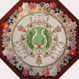 Reserved for the art show, Sailor&#39;s Valentine Shell Art wall hangings wall decor