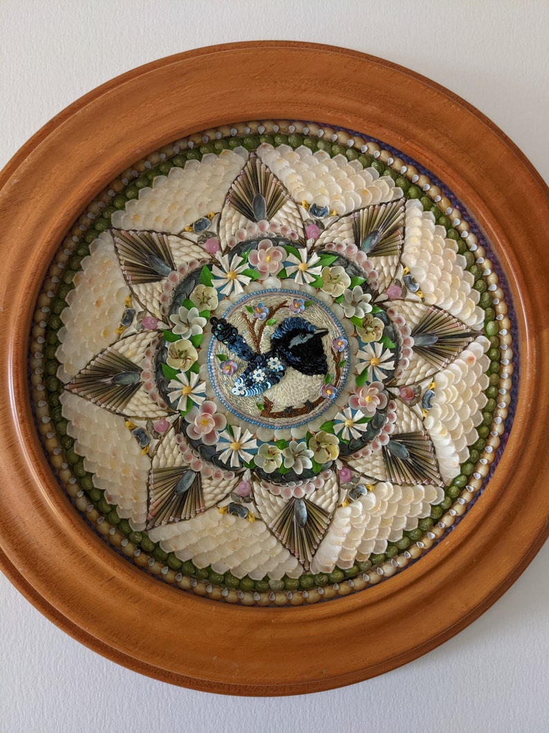 Sailors Valentine, Wall Hangings, Wall Decor, Shell Art, Gift for Mom