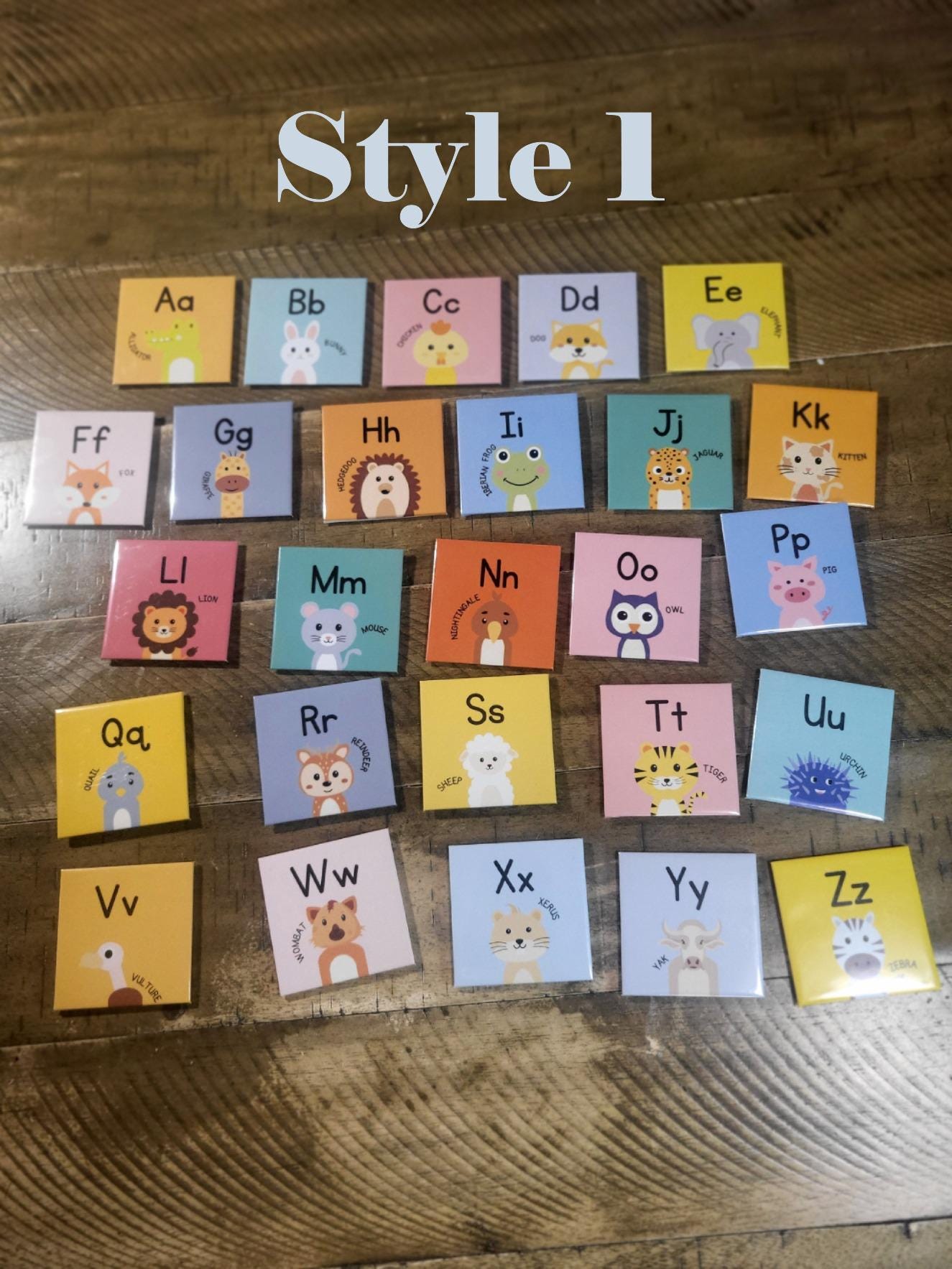 Animal ABC Magnets, Educational Kids Alphabet 2.5x2.5 Tracing Alphabet ...