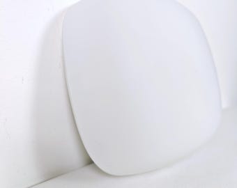 Luminaire affleurant vintage en verre opale / Plafonnier ou applique murale Yougoslavie / Éclairage Mid-Century | Lampe minimaliste de l'ère spatiale / Lumière ambiante