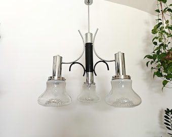 Vintage Mazzega Murano Kronleuchter / Mazzega Stil Deckenlampe / großer rustikaler Kronleuchter / Mid Century Modern aus den 70er Jahren