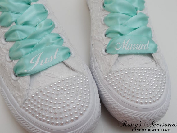 lace converse wedding