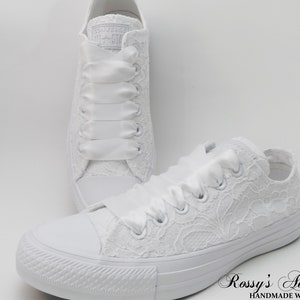 converse blancas encaje