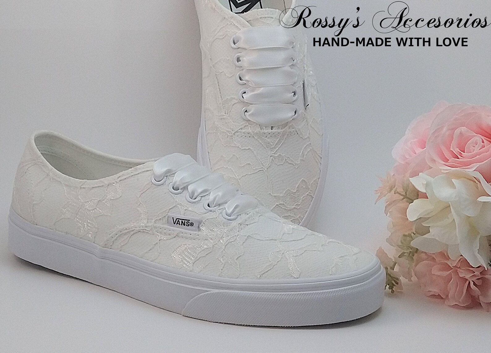 OFF WHITE Lace Wedding Vans / Wedding Vans Sneakers for Bride Etsy