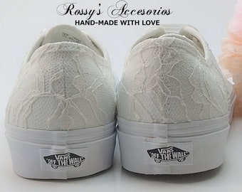 OFF WHITE Lace Wedding Vans Wedding Vans Sneakers For Bride Off White  Lace Vans Sneakers Bridal Vans Shoes Wedding Authentic
