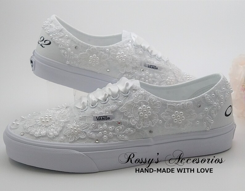 White Lace Wedding Vans / Wedding Vans Sneakers for Bride / Etsy