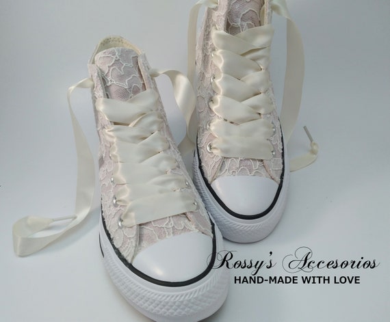 blush high top converse