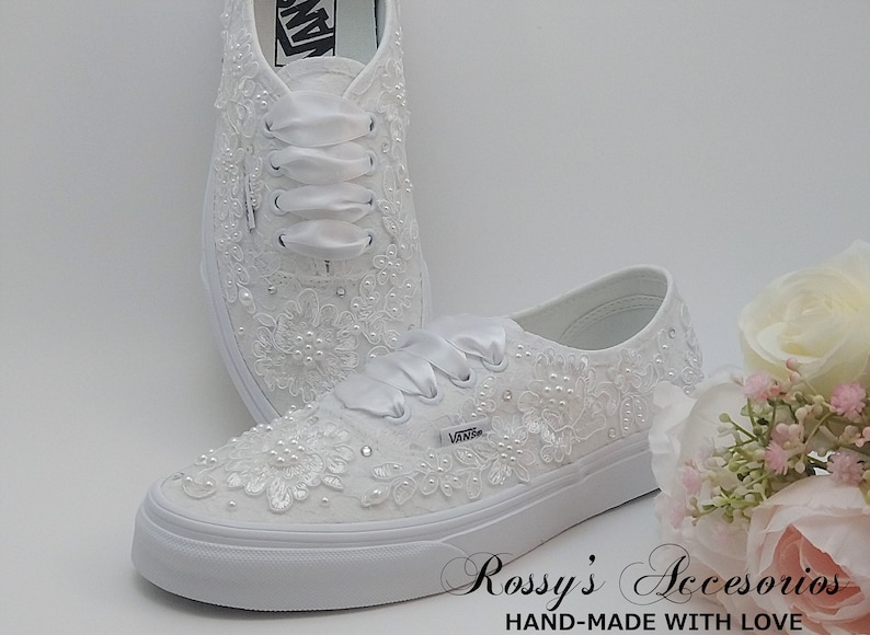 White Lace Wedding Vans / Wedding Vans Sneakers for Bride / Etsy
