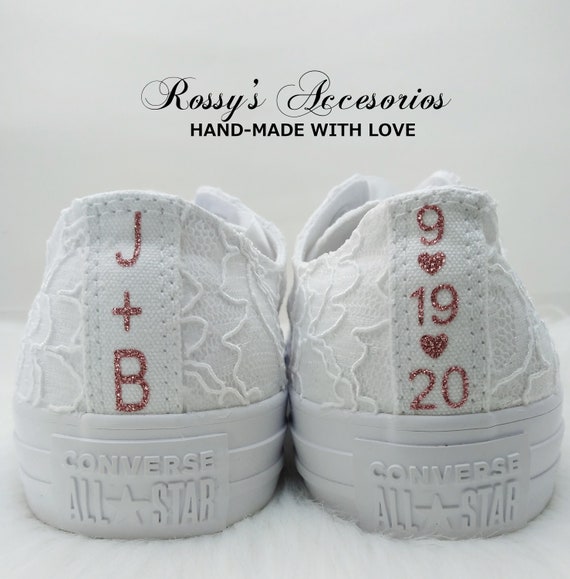 Buy Wedding Converse / White Lace Converse /wedding Lace Converse Online in  India - Etsy