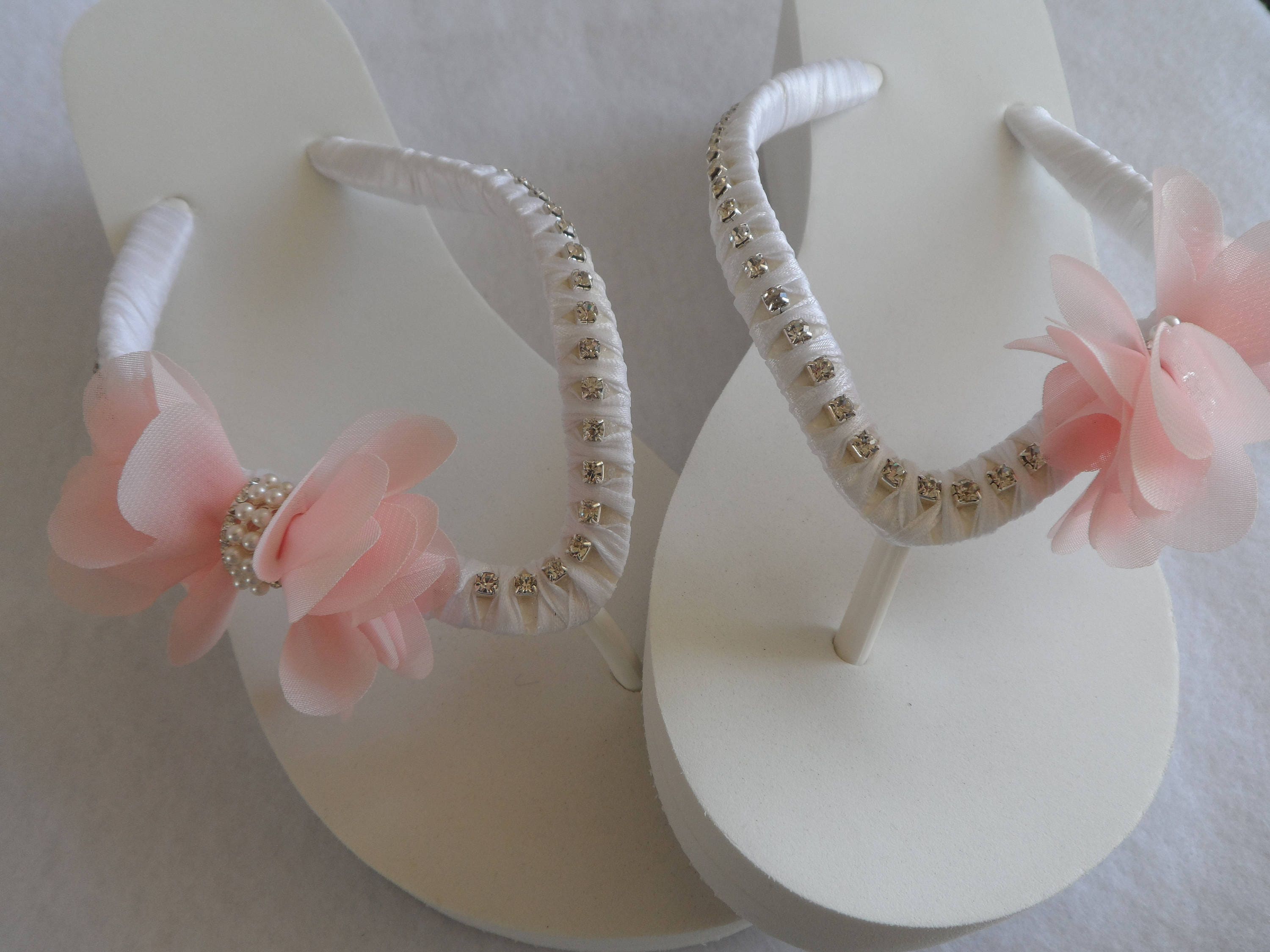 pink rhinestone flip flops