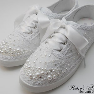 silver wedding sneakers