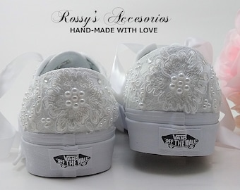 Zapatillas Vans con cordones para niñas pequeñas, zapatillas para niñas de las flores