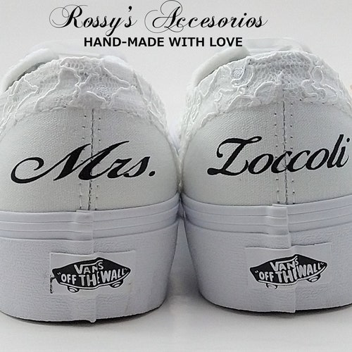 white vans for wedding