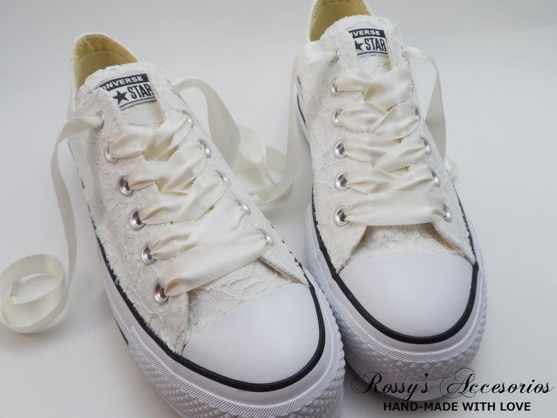 Ivory Sequin Lace Platform Converse / Women's Platform Etsy