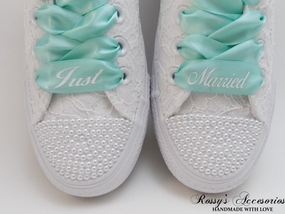 converse blancas encaje