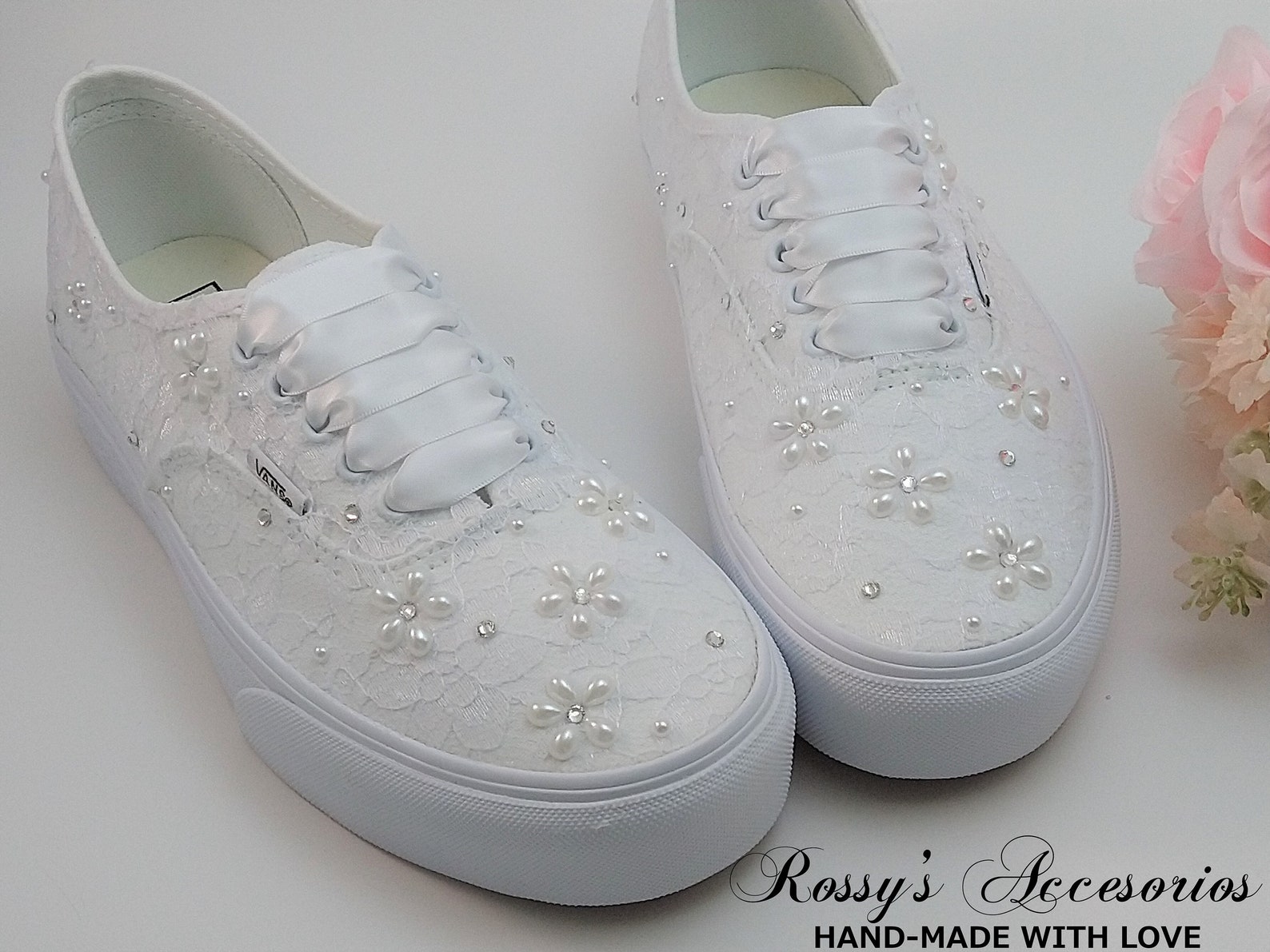 Platform White Lace Wedding Vans / Wedding Vans Sneakers for Etsy