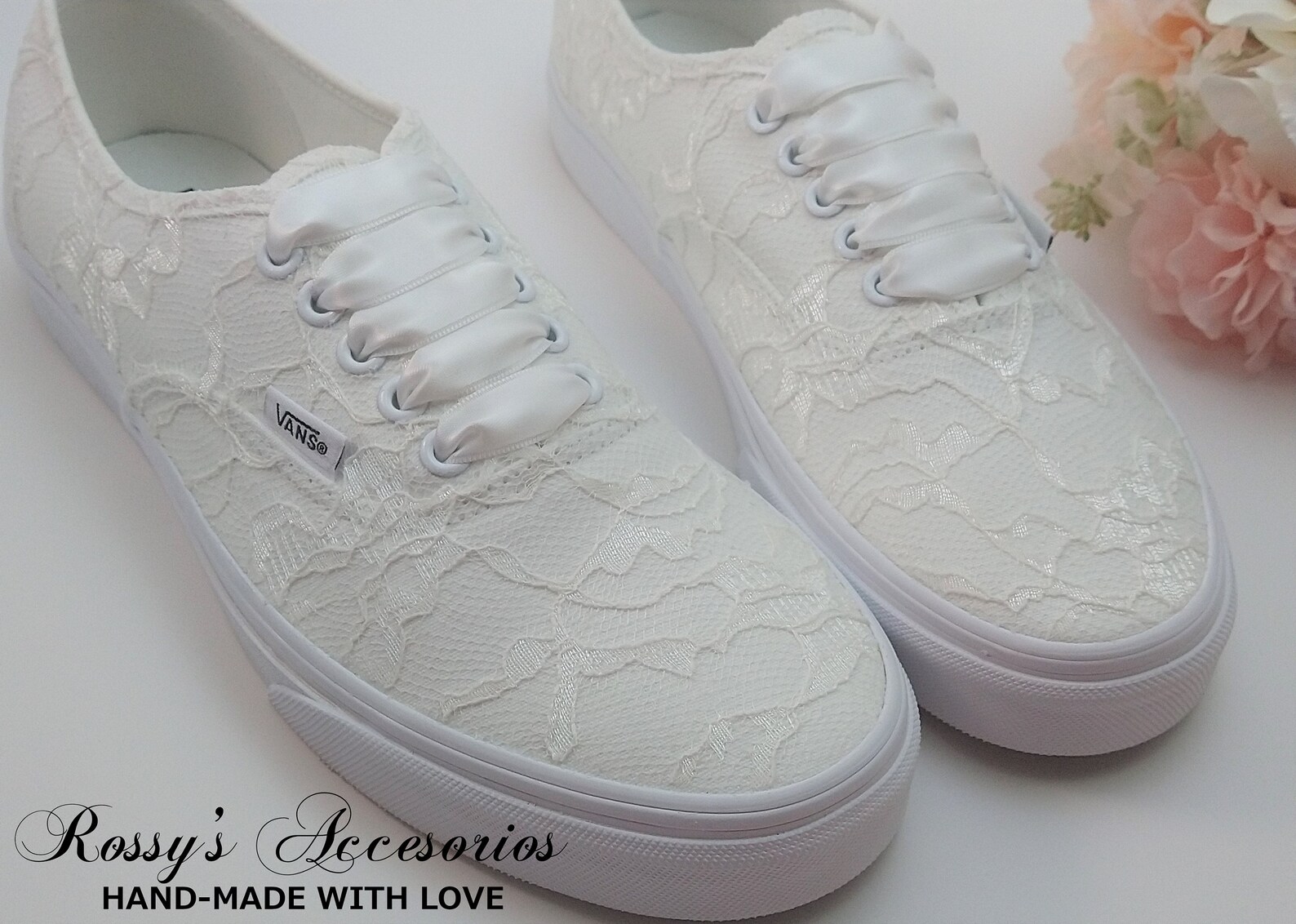 OFF WHITE Lace Wedding Vans / Wedding Vans Sneakers for Bride Etsy