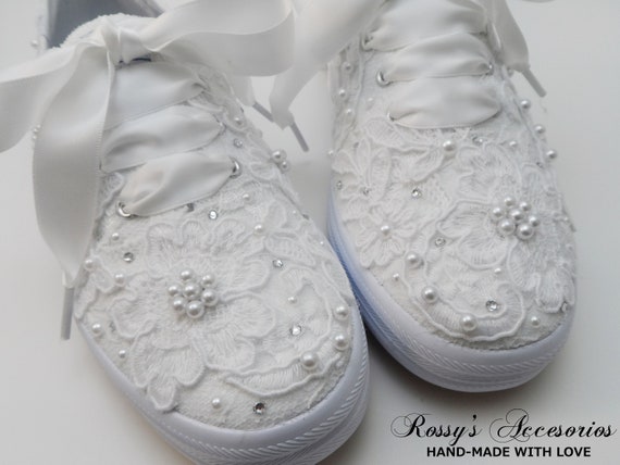 white wedding sneakers