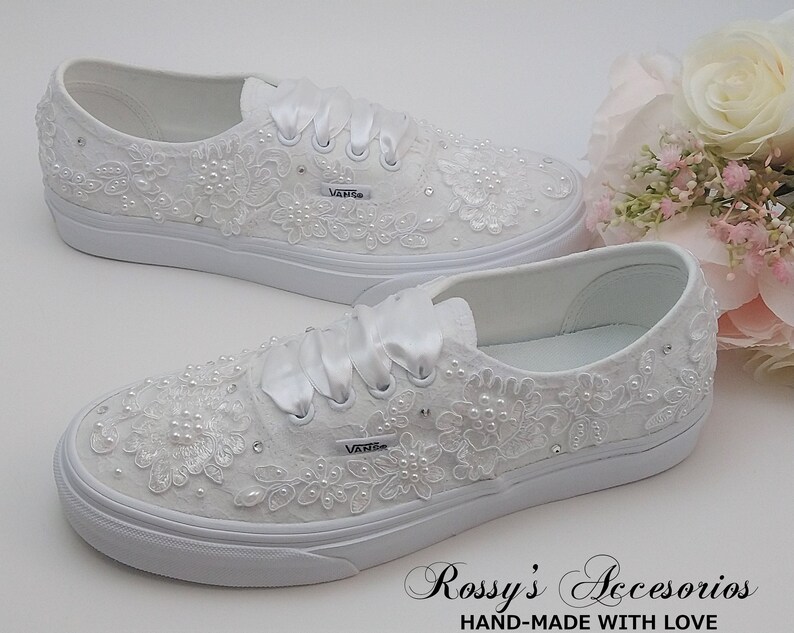 White Lace Wedding Vans / Wedding Vans Sneakers for Bride / Etsy