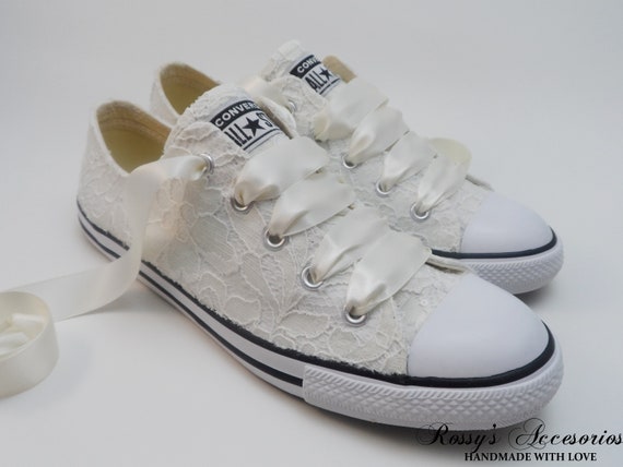 lace converse for wedding