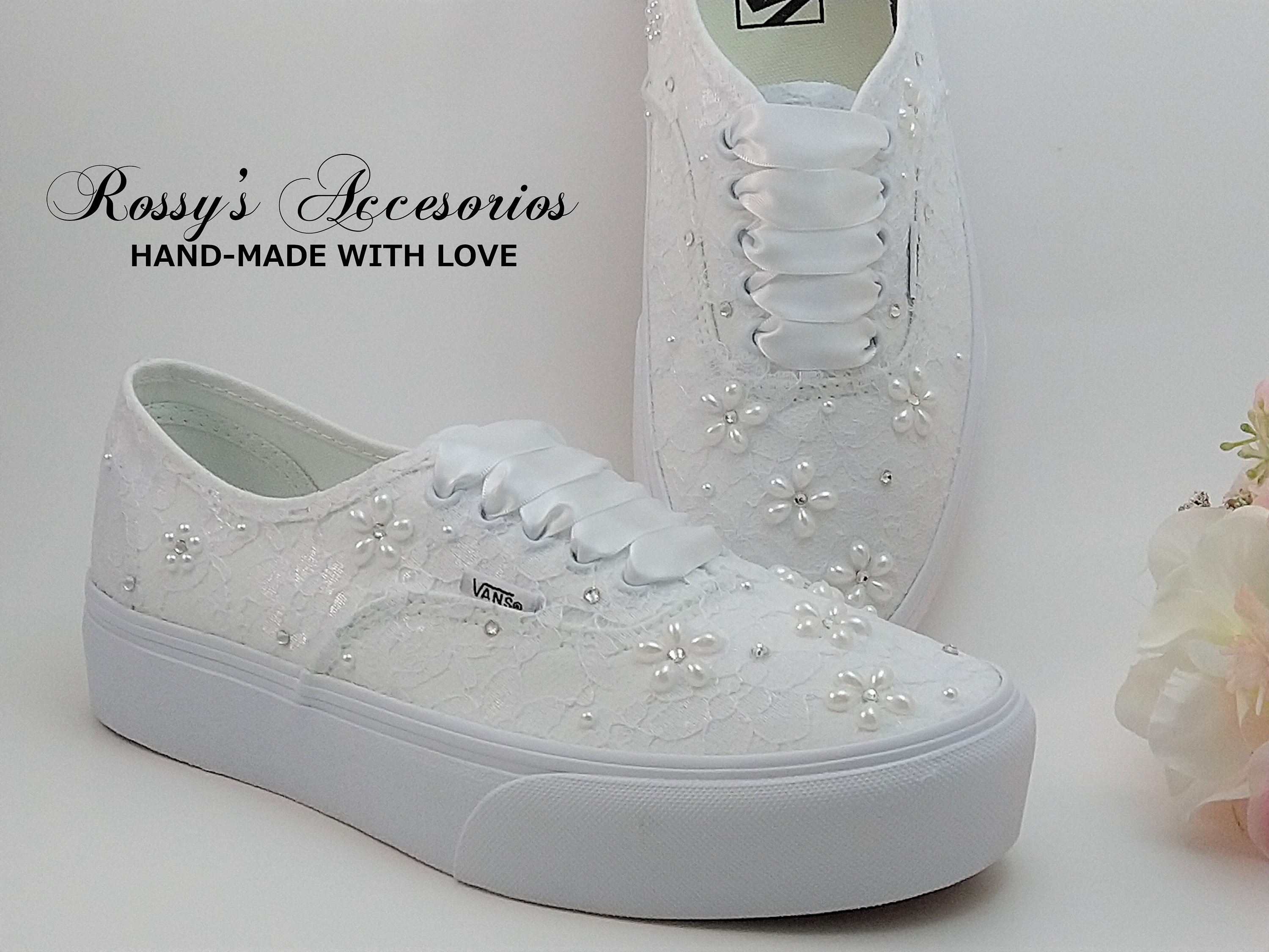 Platform White Lace Wedding Vans / Wedding Vans Sneakers For Etsy