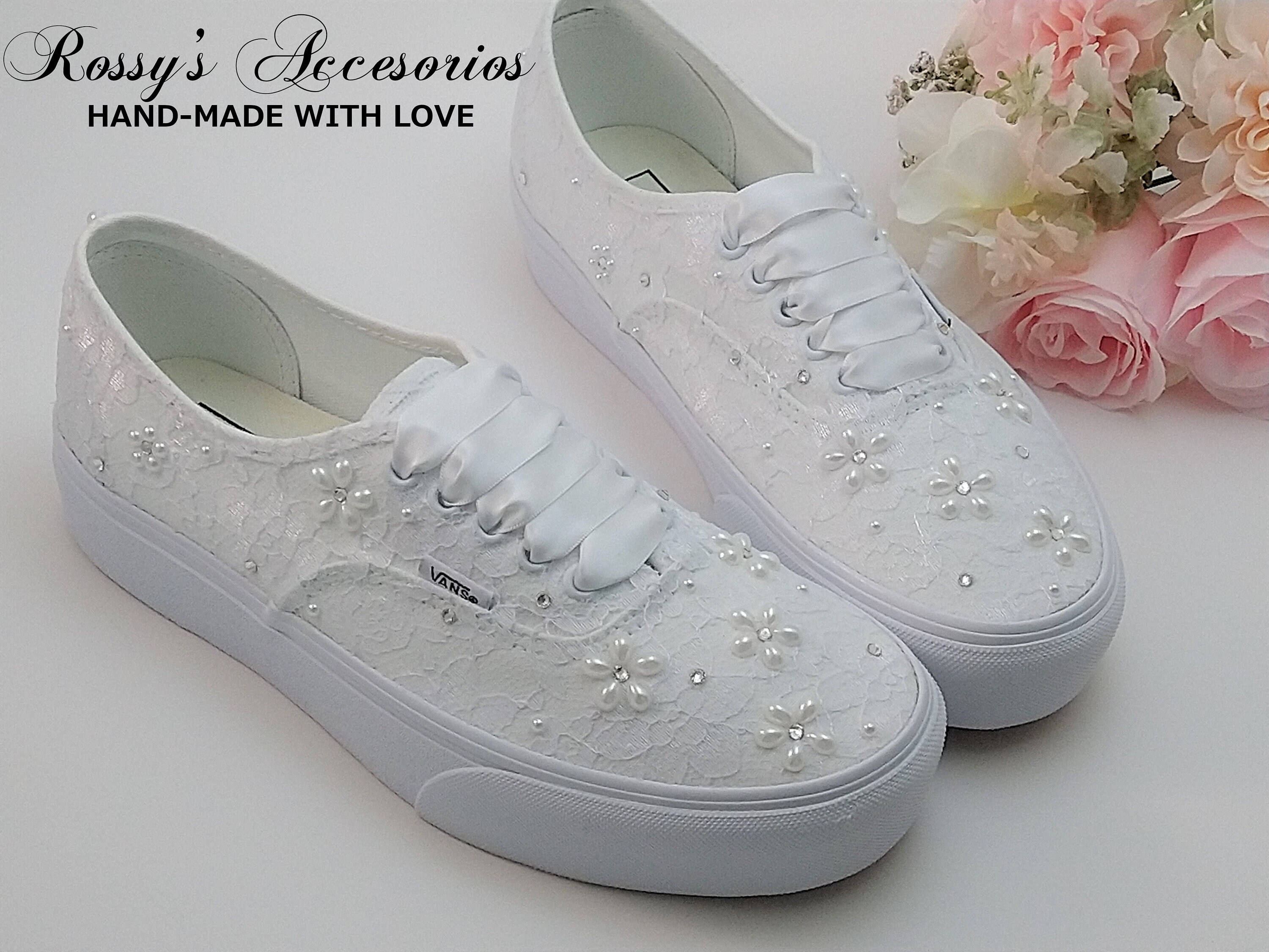 Platform White Lace Wedding Vans / Wedding Vans Sneakers For Etsy