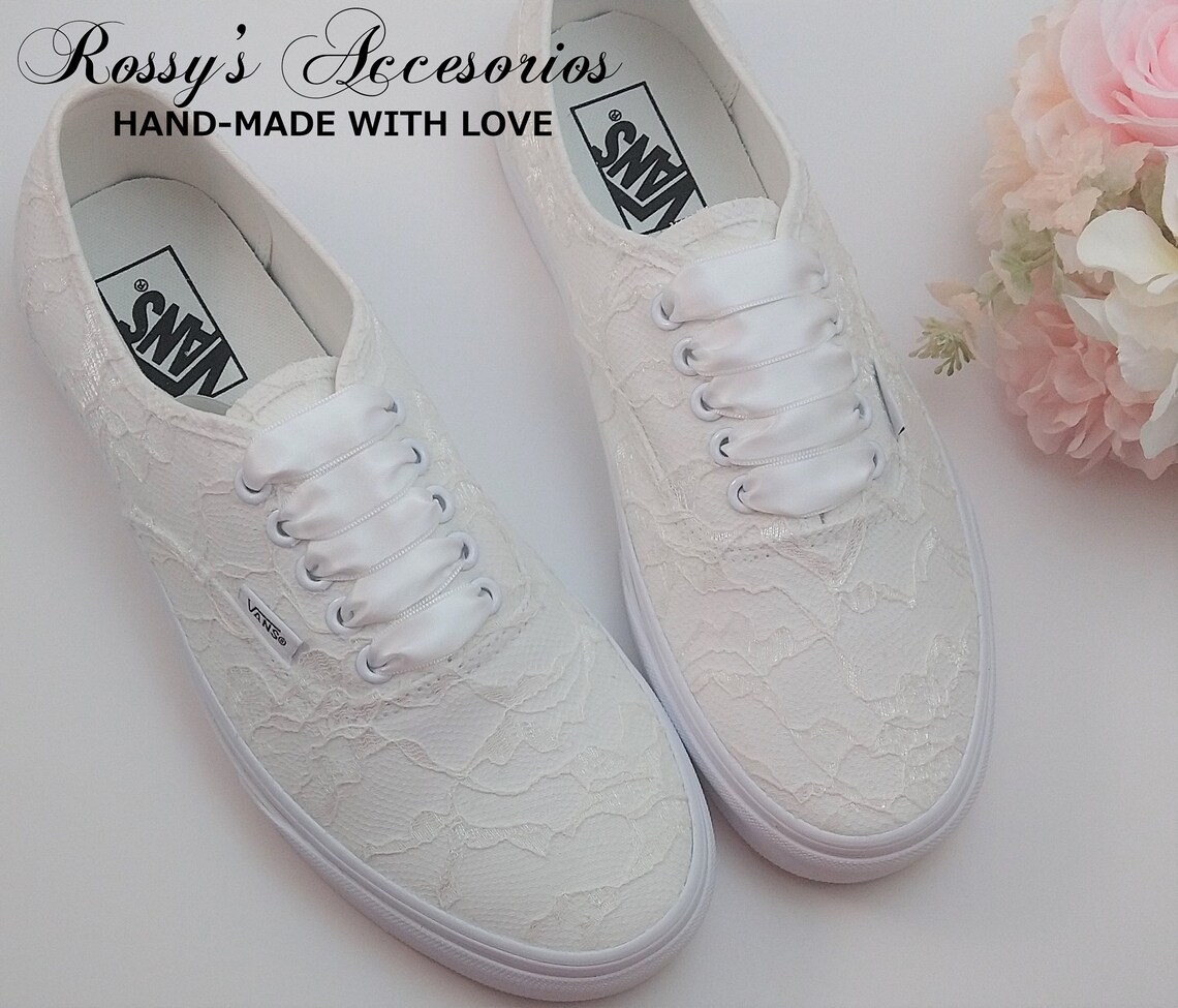 OFF WHITE Lace Wedding Vans / Wedding Vans Sneakers for Bride Etsy