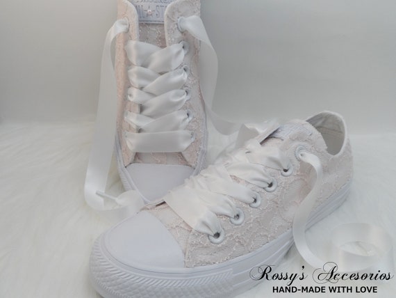 Wedding Converse / Blush Lace Converse / Lace Converse - España