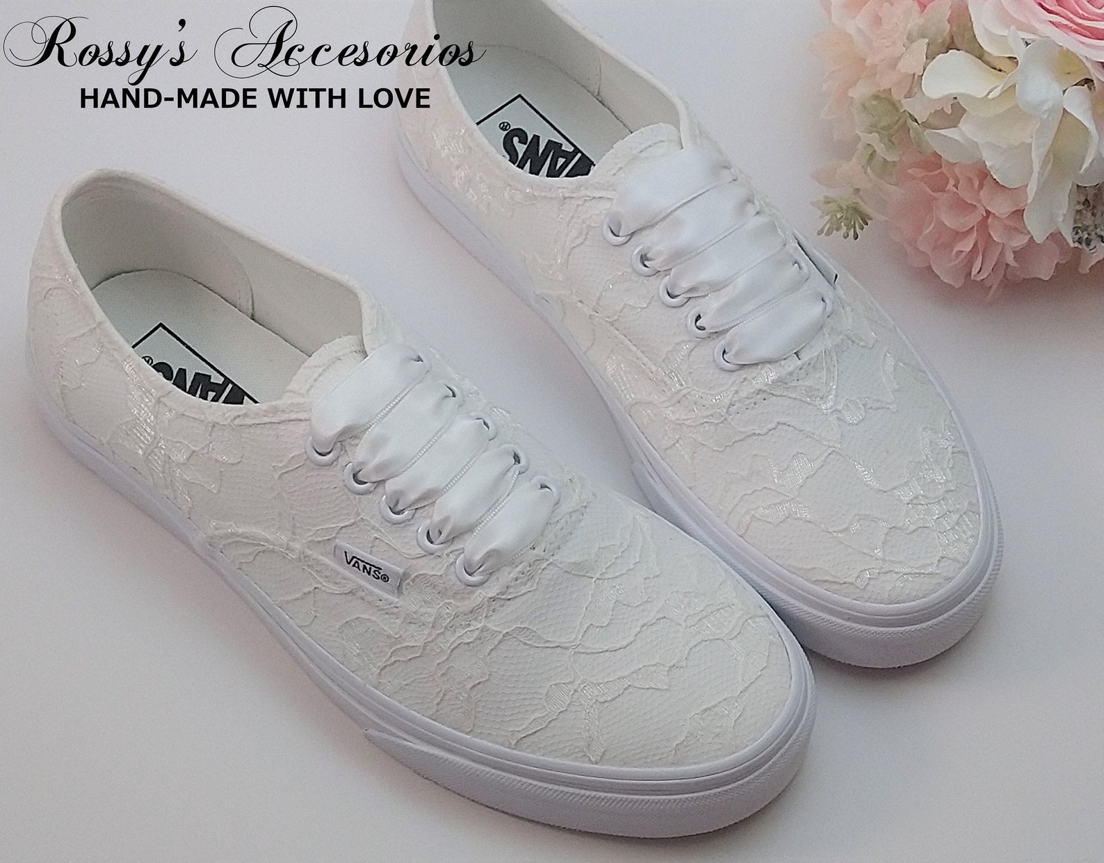 OFF WHITE Lace Wedding Vans / Wedding Vans Sneakers for Bride Etsy