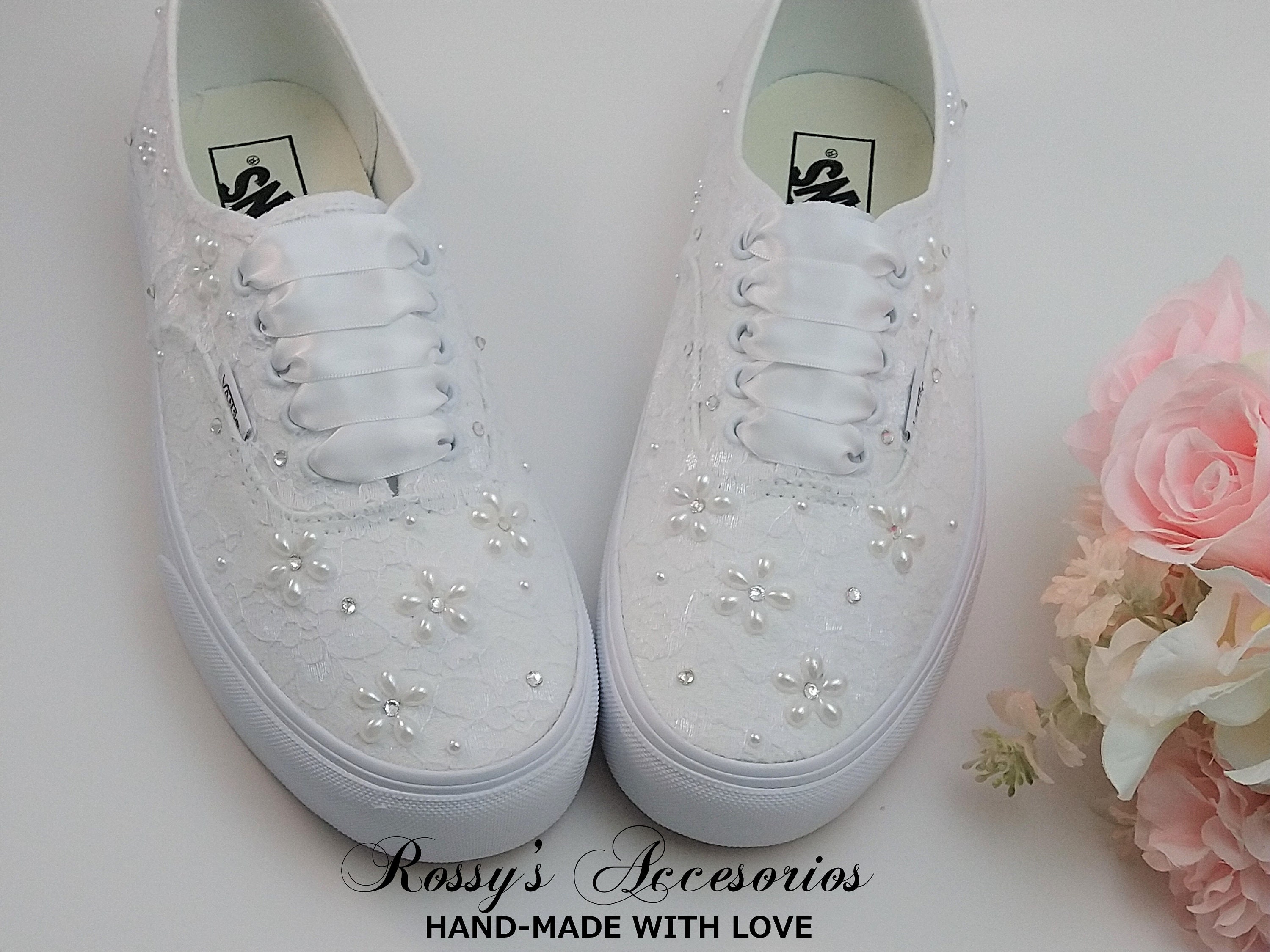 Platform White Lace Wedding Vans / Wedding Vans Sneakers For Etsy