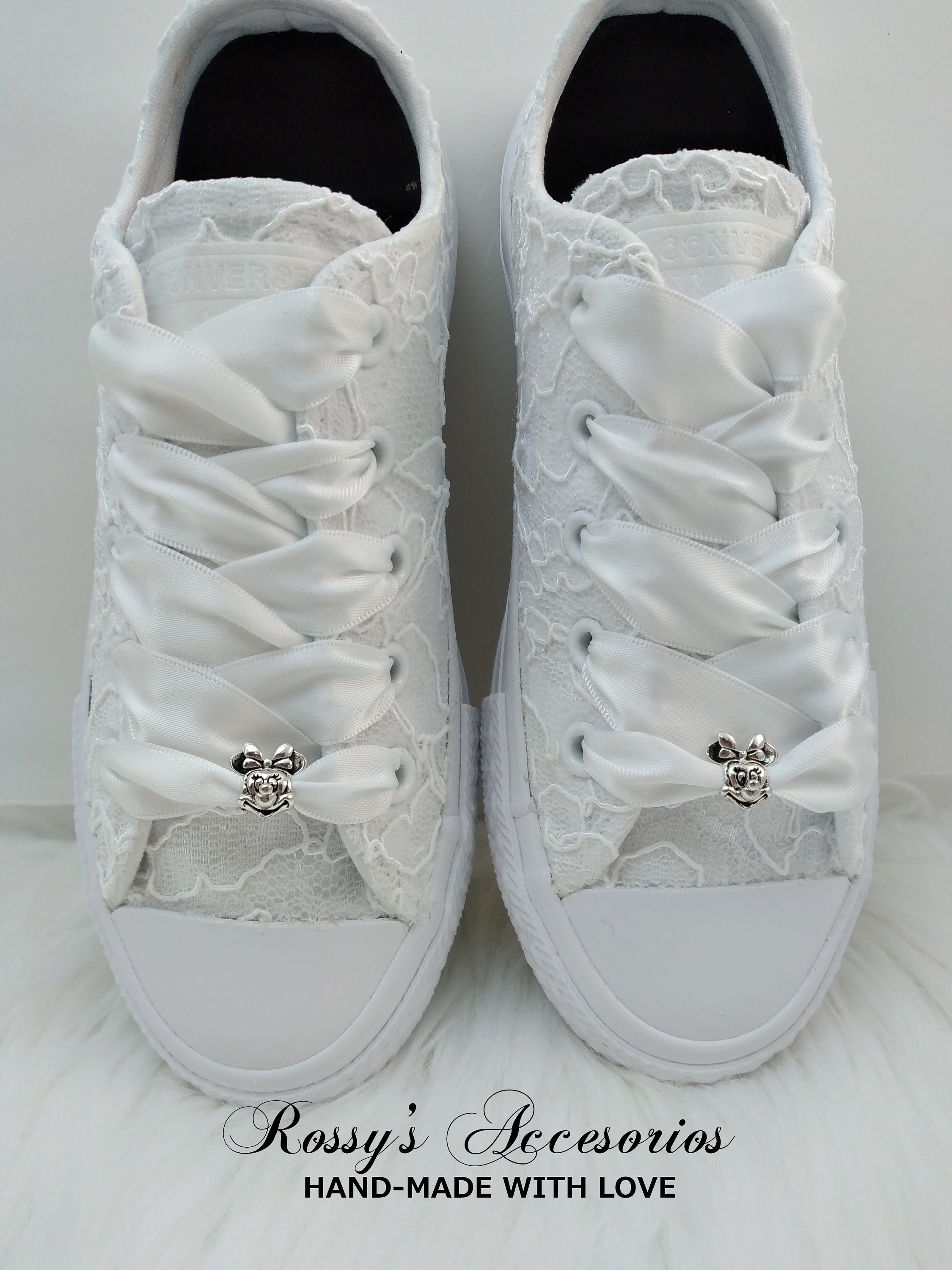 Custom Converse Shoes Toddler / White Canvas Lace - Etsy