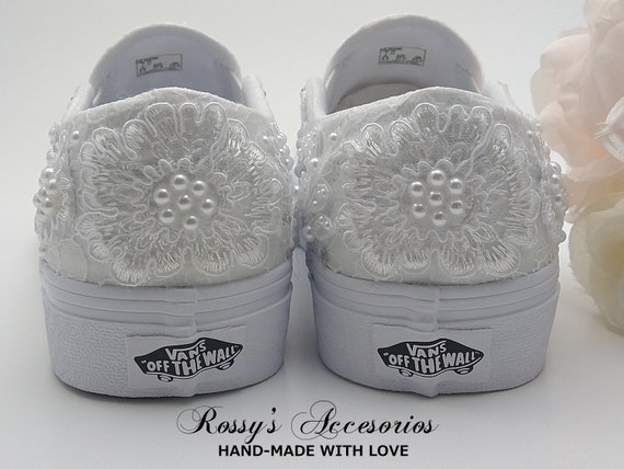White Lace Wedding Vans Wedding Vans Sneakers for Bride White Lace Vans Sneakers Bridal Vans Shoes Wedding Authentic Vans. Etsy