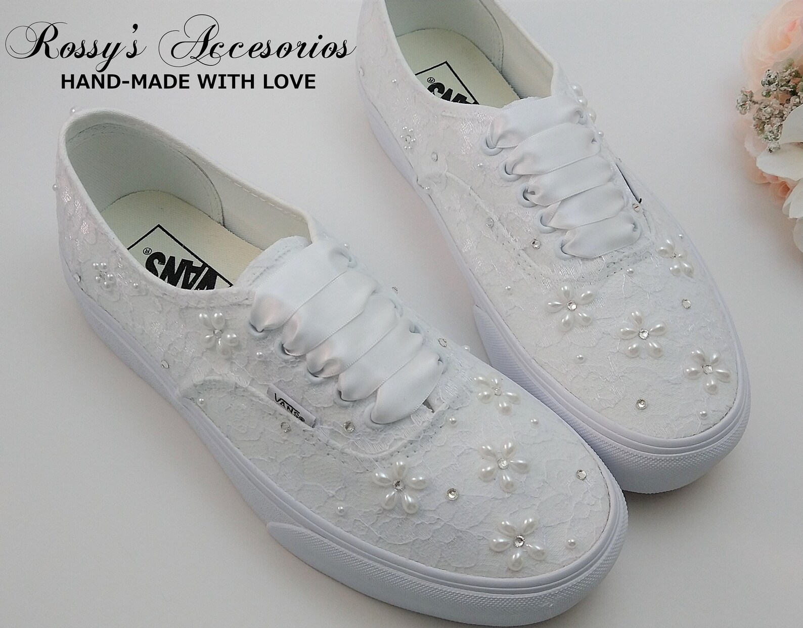 Platform White Lace Wedding Vans / Wedding Vans Sneakers for Etsy